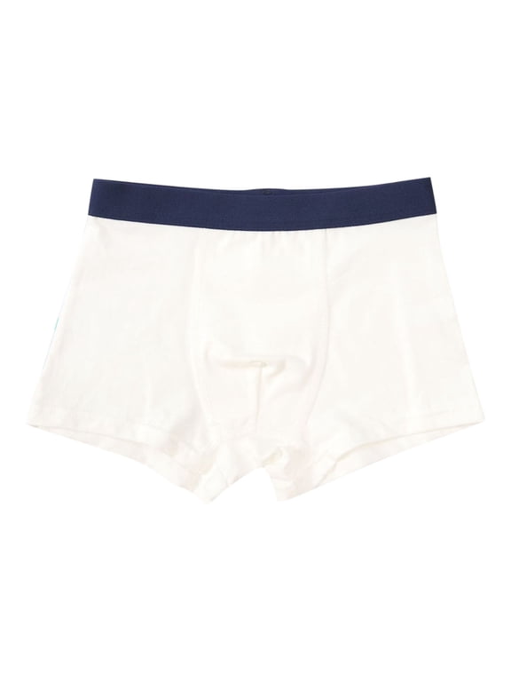 Boys’Comfort Flex Boxer Briefs Children's Mid Waist Flat Angle Casual Solid Color Four Cornered Underpants for 6-11 Kids