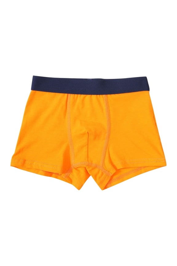 Boys’Comfort Flex Boxer Briefs Children's Mid Waist Flat Angle Casual Solid Color Four Cornered Underpants for 6-11 Kids