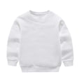 thumbnail image 1 of hoksml Boys Girls Crewneck Sweatshirt Children's Solid Color Long Sleeved Lightweight Casual Comfortable Pullover Top (1-13 Years), 1 of 3