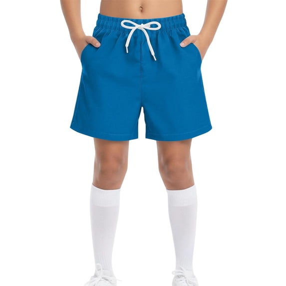 hoksml Boys Summer Swim Trunks Quick Dry Drawstring Elastic Waist Multi Color Casual Beach Shorts with Pockets