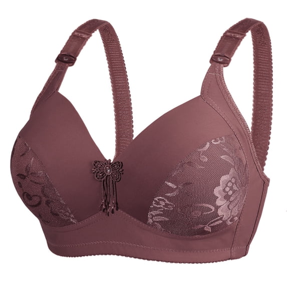 Ohufall Bras For Women Large Size Comfortable Breathable Bra Underwear No Rims Lingerie For Women