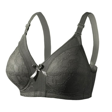 hoksml Bras for Women Plus Size, Clearance Women's Plus Size Bra,Casual Sexy Lace Front Button Shaping Cup Shoulder Strap Underwire Bra Plus Size Extra-Elastic Wirefree