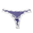 thumbnail image 1 of hoksml Briefs for Women, Women's Fashion Sexy Embroidery Flower Transparent Gauze Wave Low Waist G-string Pants Panties Thong on Clearance, 1 of 5