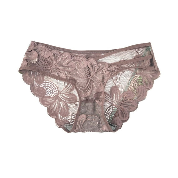 hoksml Briefs for Women, Women's Sexy Underwear Low- Panties Silky Comfy Threaded Lace Body Thong on Clearance