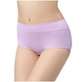 thumbnail image 1 of hoksml Briefs for Women, Womens Sexy Solid Color Mid-waist Sexy Seamless Cotton Briefs on Clearance, 1 of 3