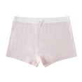 thumbnail image 1 of hoksml Children's Cotton Panties Underwear Girls' Medium To Large Elastic waist Solid color Front Bow Boxer Briefs (4-13), 1 of 4