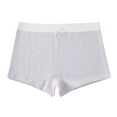 thumbnail image 1 of hoksml Children's Cotton Panties Underwear Girls' Medium To Large Elastic waist Solid color Front Bow Boxer Briefs (4-13), 1 of 4