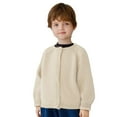 thumbnail image 1 of hoksml Children's Fashion Versatile Knit Sweater Coat Boys Girls Baby Warm Button Cardigan Long-sleeved Crew Neck Sweater, 1 of 5