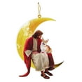 thumbnail image 1 of hoksml Christmas Clearance Home Decor Christmas Animals Sitting On The Moon Pendant Christmas Outdoor Decorations Wood Christmas Ornaments Window Wall Hanging Ornament Living Room Decoration Home 3, 1 of 1