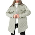 thumbnail image 1 of hoksml Clearance Women's Oversized Quilted Down Jackets & Parkas Thickened, Winter Cotton Jacket Solid Long-sleeve Warm Coat Padded and Thickened Winter Parkas Outwear, 1 of 6