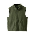 thumbnail image 1 of hoksml Fall Winter Children's Sleeveless Zipper Fleece Vest with Pockets Boys Girls Warm Casual Wear Top Jacket 1-15, 1 of 7