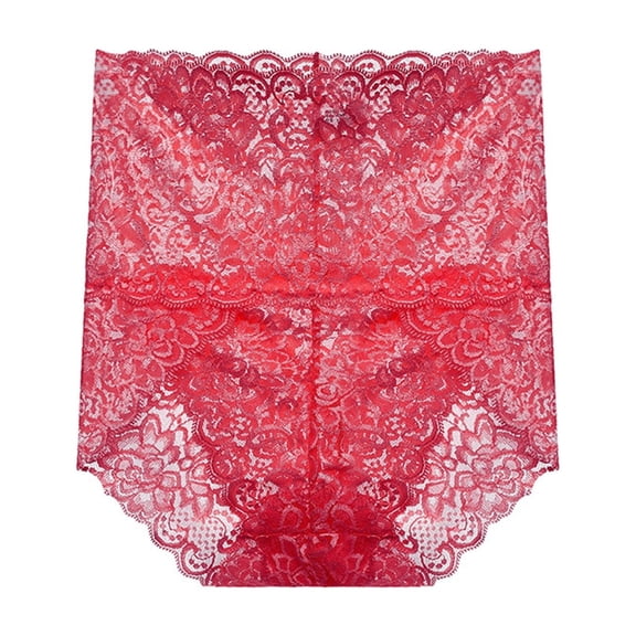 hoksml Fashion High Waist Lace Panties for Women - Breathable Comfortable Underwear, Everyday Briefs