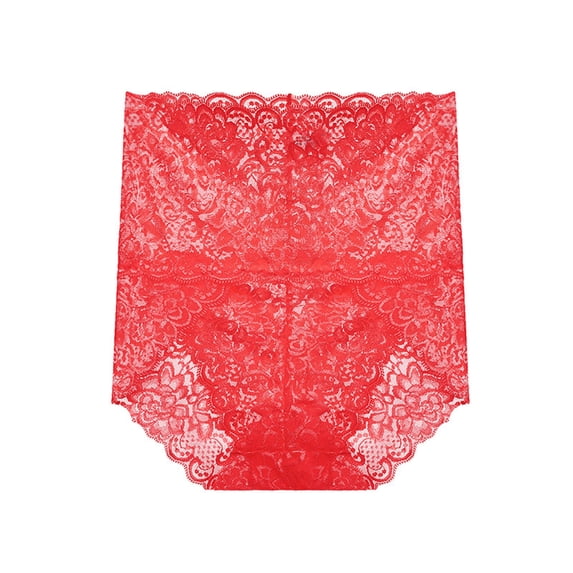 hoksml Fashion High Waist Lace Panties for Women - Breathable Comfortable Underwear, Everyday Briefs