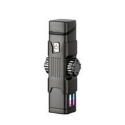 hoksml Fingertip Lighter, New Qidian X15 Energy Column Intelligent Dual Charging Lighter Fingertip Rotation Decompression Butane Torch Lighter