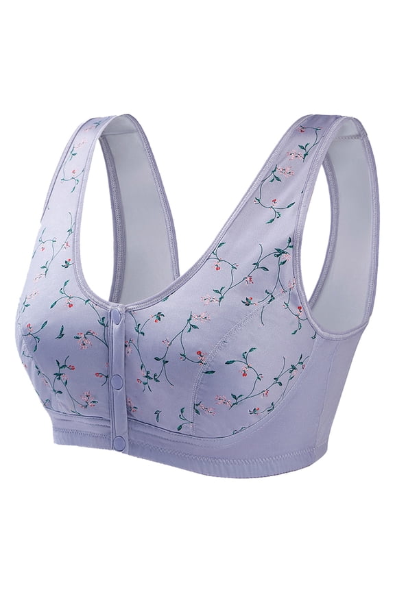 Front Button Bra, Convenient Front Button Bra, Sports Bras Full Comfort Easy Close Bra Front Buckle Corset, Everyday Sleep Bras Cotton Sports Bras for Women Girls