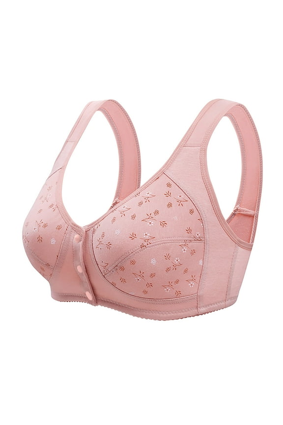 Front Button Bra, Convenient Front Button Bra, Sports Bras Full Comfort Easy Close Bra Front Buckle Corset, Everyday Sleep Bras Cotton Sports Bras for Women Girls