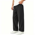thumbnail image 1 of hoksml Girls Capri Pants, 100% Cotton Elastic Waist Pull-On Trousers, Kids Casual Cropped Pants with Pockets, 1 of 6