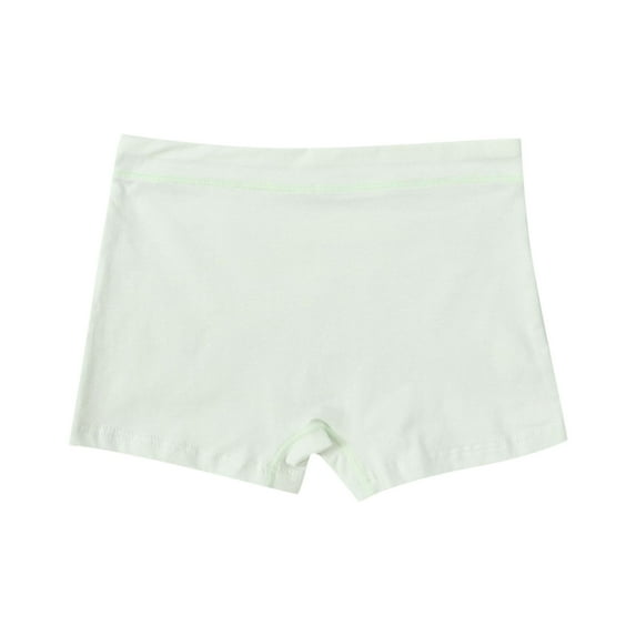 hoksml Girls Cotton Underwear Children's Mid Waist Boxer Briefs Flat Angle Casual Solid Color Four Cornered Panties for Kids