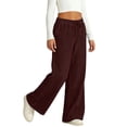 thumbnail image 1 of hoksml Girls Faux Denim Wide Leg Pants Drawstring Elastic Waist Casual Summer Trousers with Pockets, 1 of 8