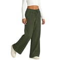 thumbnail image 1 of hoksml Girls Faux Denim Wide Leg Pants Drawstring Elastic Waist Casual Summer Trousers with Pockets, 1 of 8