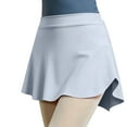 thumbnail image 1 of hoksml Girls' Flowy Ballet Dance Skirt, Elastic Waist A-Line Mini Skirt with Side Slit for Dance and Performance, 1 of 4