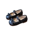thumbnail image 1 of hoksml Girls Mary Jane Flats with Bow Toddler Little Kid Cute Dress Shoes for School Uniform Daily Wear, 1 of 7