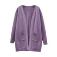 thumbnail image 1 of hoksml Girls Oversized Knit Cardigan Winter Longline Open Front Sweater with Pockets Solid Color Casual Duster Coat Cozy Long Sleeve Lounge Wrap for Kids, 1 of 7