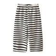 thumbnail image 1 of hoksml Girls' Pants Kids Solid Color Striped Lightweight Breathable Casual Versatile Leggings Full Length Pants (2-12), 1 of 5