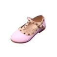 thumbnail image 1 of hoksml Girls Studded Patent Leather Mary Jane Flats, Gold Pyramid Stud Decor Adjustable Strap Shoes for Casual and Party Wear, 1 of 8