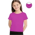 thumbnail image 1 of hoksml Girls' Summer Short Sleeve T-Shirts Back Bow Cutout Crew Neck Casual Tees Multi Color Options for School and Daily Wear, 1 of 8