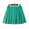 thumbnail image 1 of hoksml Girls Uniform Skirts Solid Color Elastic Waist Four Season Pleated Flowing Skorts Performance Dance Skirt 2-17 Years Children, 1 of 3