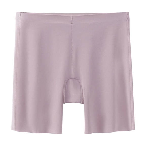 hoksml Icy Silk Anti-Peek Safety Shorts for Women - Mid Rise Anti-Slip Shaping Underwear, Comfortable Slimming Wear