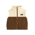 thumbnail image 1 of hoksml Kids Color Block Fleece Vest Boys Girls Zipper Stand-Up Collar Sleeveless Jacket Fall Winter Warm Vest Cardigan, 1 of 9