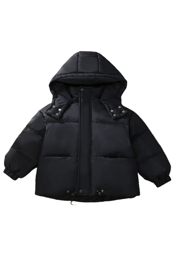 Kids Down Jacket Boys and Girls Winter Coat (2-13 Years), White Duck Down Puffer Jacket, Warm Hooded Parka