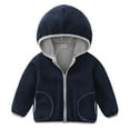 thumbnail image 1 of hoksml Kids Fleece Jacket with Hood Boys Girls Soft Sherpa Pullover Coat Lightweight Warm Zip Up Outerwear with Hidden Pockets for Toddler Youth, 1 of 9