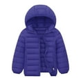 thumbnail image 1 of hoksml Kids Short Puffer Jacket with Hood Boys and Girls Winter Lightweight Coat (4-15 Years) Warm Down Insulated Zip-Up Coat, 1 of 6