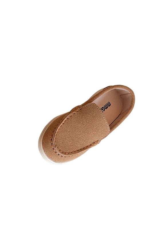 Kids Slip-On Penny Loafers, Suede Casual Dress Shoes for Boys Girls Wedding, School Uniform and Daily Wear
