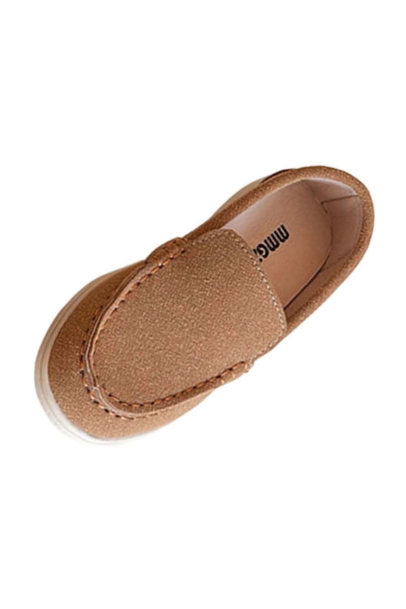 Kids Slip-On Penny Loafers, Suede Casual Dress Shoes for Boys Girls Wedding, School Uniform and Daily Wear