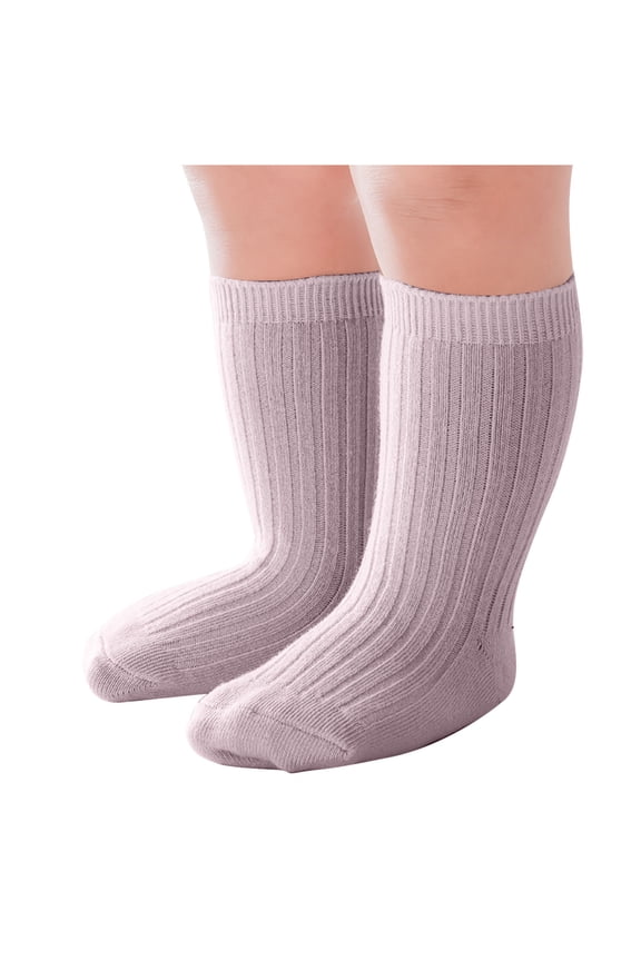 Kids Socks, Girls Solid Mid Length Tube Socks Sports Cotton Socks Sweat Absorbing And Odor Proof Socks