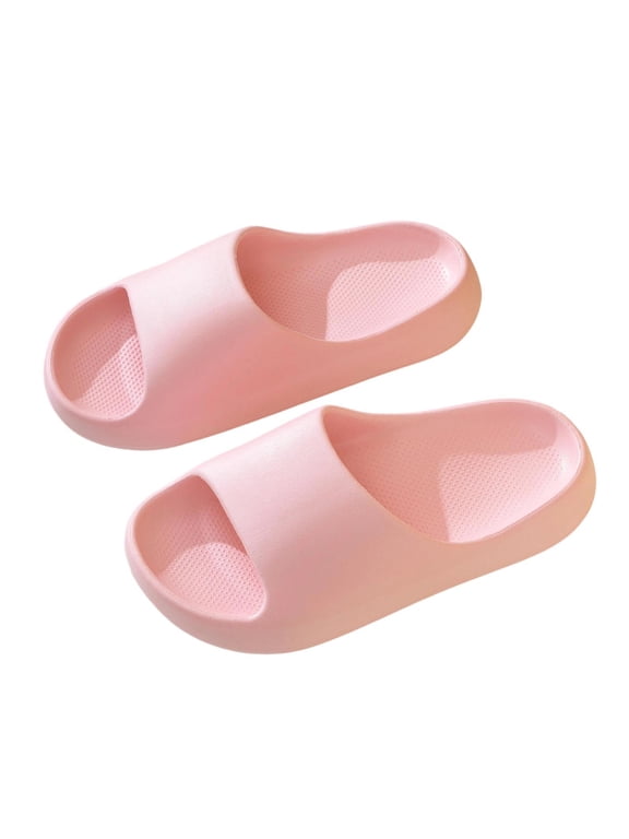 Kids Thick Sole Cloud Slide Sandals, Comfortable Non Slip EVA Slippers for Boys and Girls Indoor Home Bathroom and Outdoor Beach Use