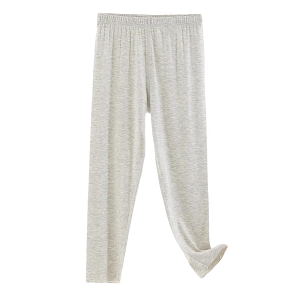 hoksml Kids Thin Leggings Solid Color Elastic Waist Casual Loose Soft Comfortable Pants for 2-13 Years Boy Girls