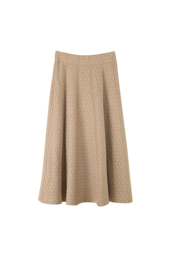 Long Skirts for Women,Women's Pattern Knitting Sweater A-line Skirt Mid Length Skirt Pleated Skirt