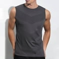 thumbnail image 1 of hoksml Man Lightweight Tennis Ball Tank Top Casual Loose Sports Sleeveless Round-Neck Tank T Shirts Solid Color Mesh Comfort Breathable Running Shirts, 1 of 5