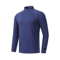 thumbnail image 1 of hoksml Man Long Sleeve Shirts Moisture Wicking Athletic Shirts Solid Color Zipper Stand-up Collar Top Casual Sports Hiking Running Workout T Shirts, 1 of 6