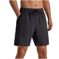thumbnail image 1 of hoksml Men Athletic Shorts Casual Solid Color Pocket Elastic Waist Drawstring Tie Straight Half Shorts Workout Running Shorts, 1 of 3