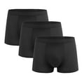 thumbnail image 1 of hoksml Men Plus Size Underwear Pack of 3 Solid Color Sports Boxer Briefs Elastic Waist High Elasticity Soft Comfy Lightweight Flat Leg Panties 2025 Clearance, 1 of 3