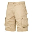 thumbnail image 1 of hoksml Men Solid Color Button Fashion Multiple Pockets Cargo Shorts Casual Versatile Outdoor Hiking Travel Vacation Clothes 2025 Summer Clearance, 1 of 5