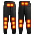 thumbnail image 1 of hoksml Men's 14-Zone Heating Thermal Joggers Solid Color Electric Heated Pants with Adjustable Waist and Ankle Cuffs for Outdoor Cold Weather, 1 of 9