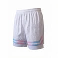 thumbnail image 1 of hoksml Men's 2-in-1 Mesh Basketball Shorts, Elastic Waist Drawstring Workout Shorts with Compression Liner, 1 of 5