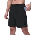 thumbnail image 1 of hoksml Men's 7" Quick Dry Athletic Shorts Lightweight Breathable Gym Shorts with Zipper Pockets and Reflective Strips for Running Workout and Daily Wear, 1 of 9